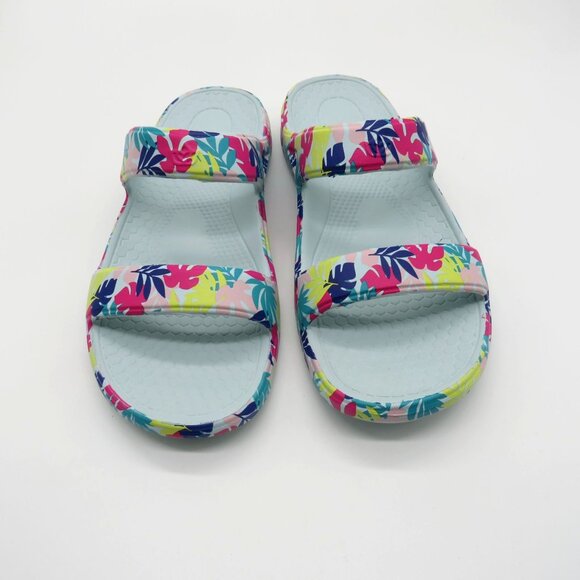 Spenco Women's Tropical Floral Print Slides Sandals 7 NEW - Picture 2 of 6